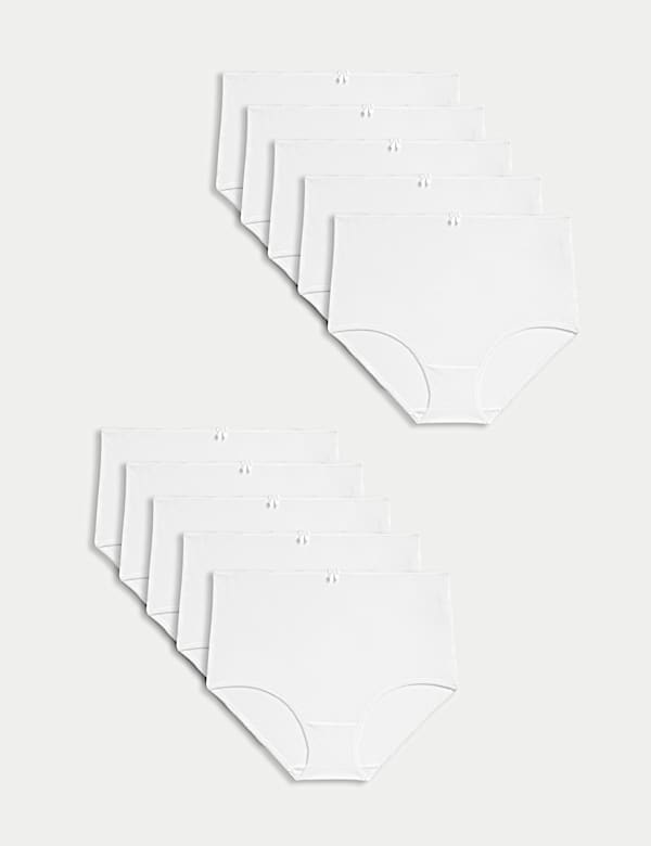 10pk Cotton Lycra® Full Briefs - US