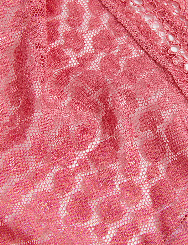 3pk Mesh & Lace High Leg Knickers