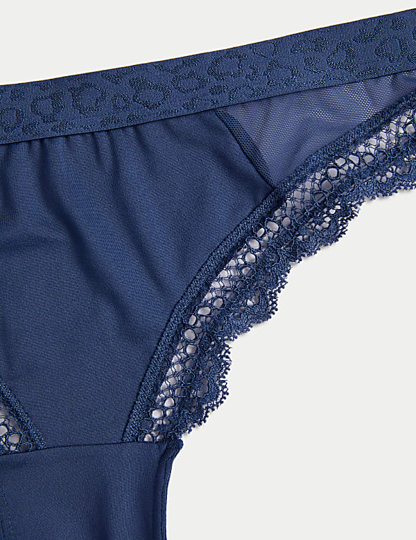 3pk Lace & Mesh Bikini Knickers