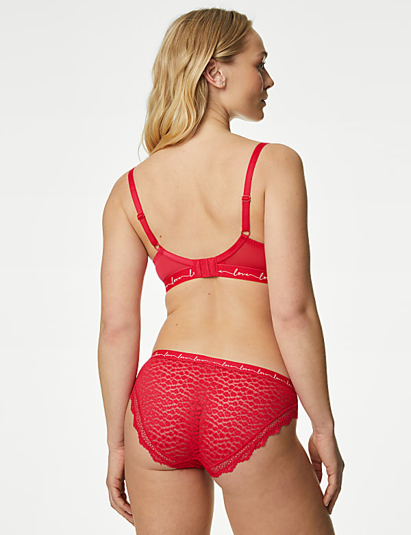 3pk Lace & Mesh Bikini Knickers