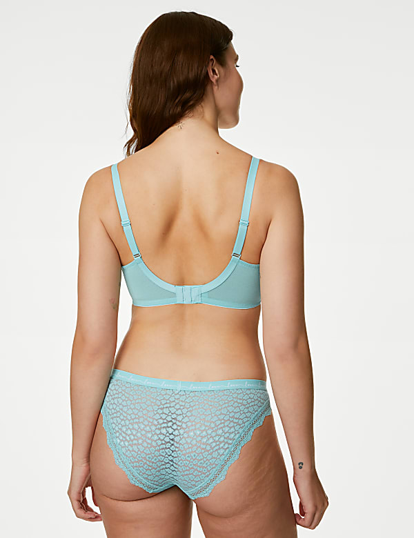 3pk Lace & Mesh Bikini Knickers
