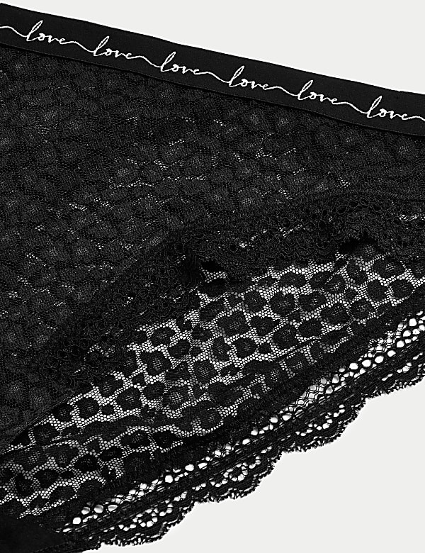 3pk Lace & Mesh Bikini Knickers