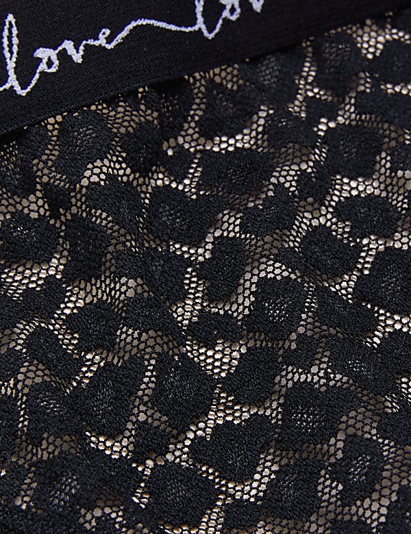 3pk Lace & Mesh Bikini Knickers