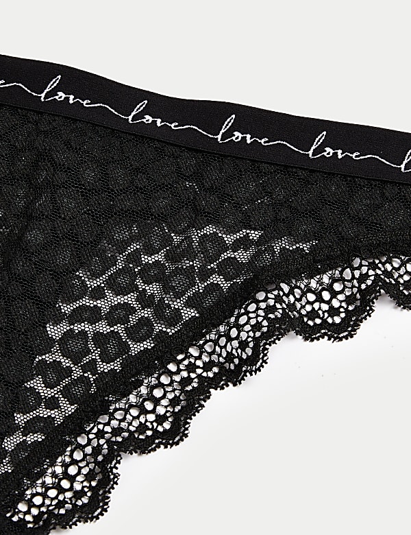 3pk Mesh & Lace Thongs