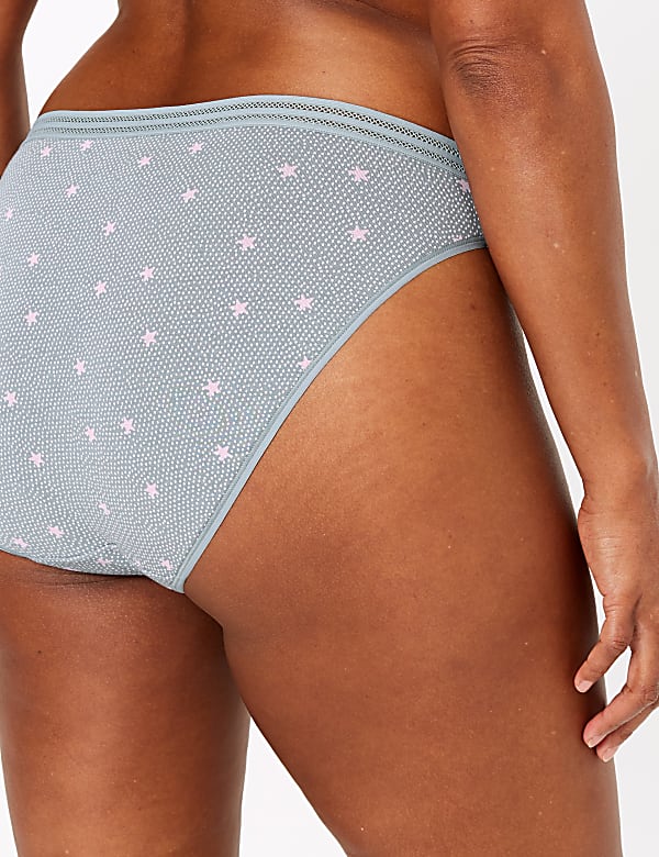 5pk Ditsy Stars & Spot High Leg Knickers
