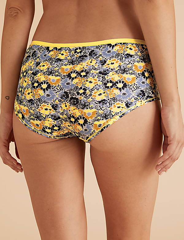 5pk Microfibre Daisy Print Shorts