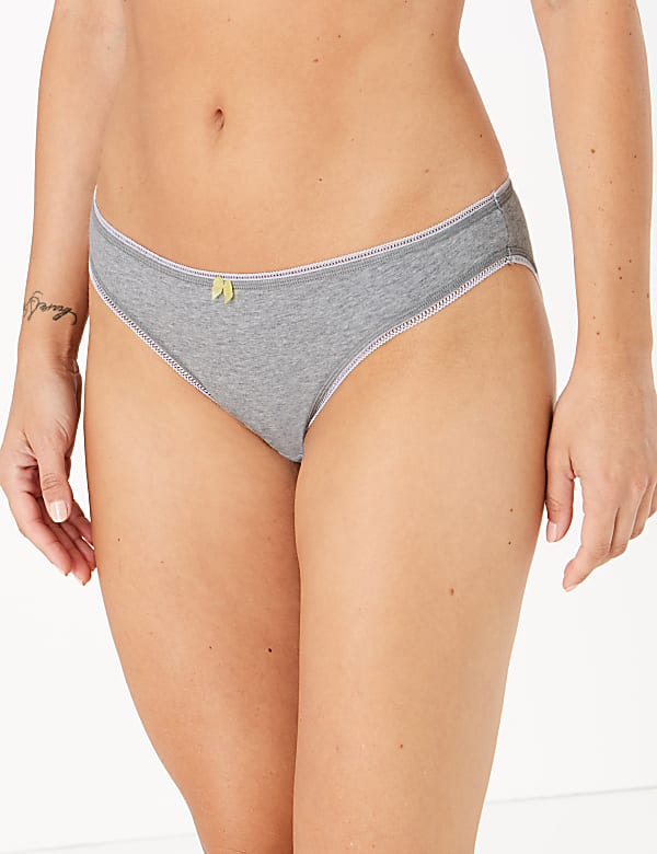5pk Cotton Lycra® Lemon Bikini Knickers