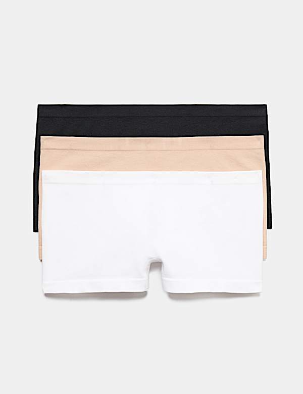 3 Pack Comfort Rib Seamless Boxer Shorts