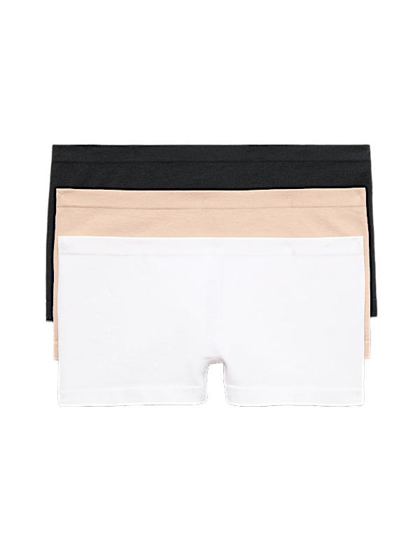 3 Pack Comfort Rib Seamless Boxer Shorts