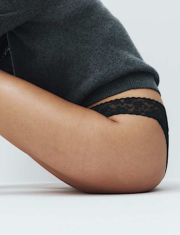 3 Pack Lace Brazilian Knickers - LU