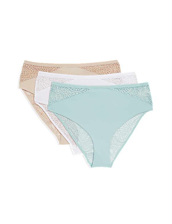 3pk Body Soft™ High Waisted Brazilian Knickers