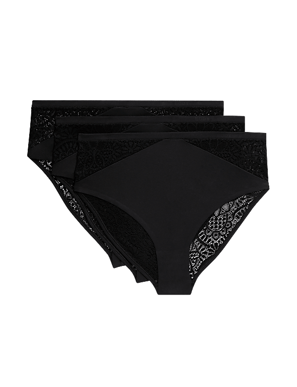 3pk Body Soft™ High Waisted Brazilian Knickers