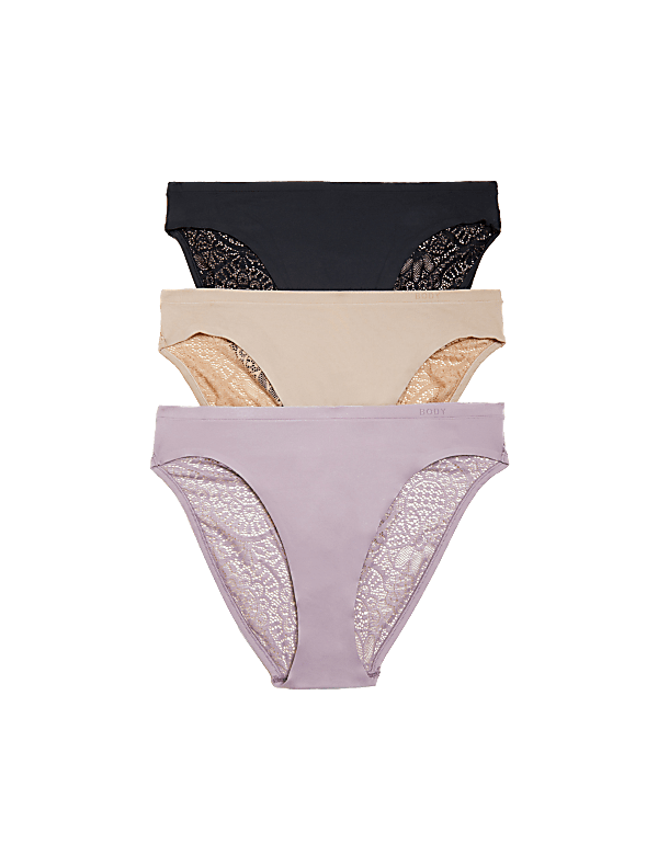 3pk Body Soft™ High Leg Knickers