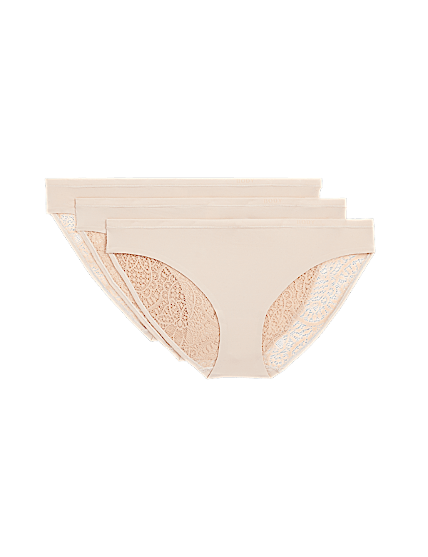3pk Body Soft&trade; Lace Bikini Knickers