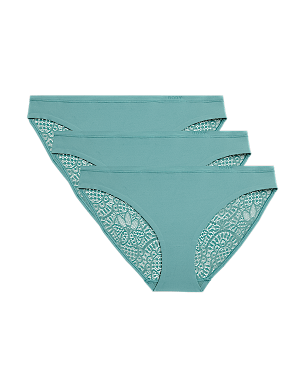 3pk Body Soft™ Lace Bikini Knickers