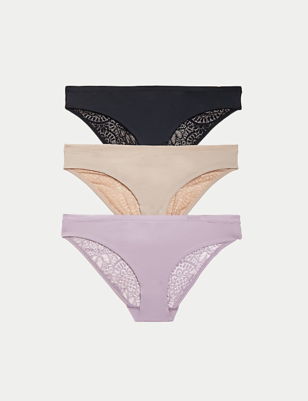 3pk Body Soft™ Lace Bikini Knickers