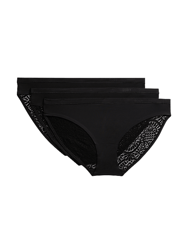 3pk Body Soft™ Lace Bikini Knickers