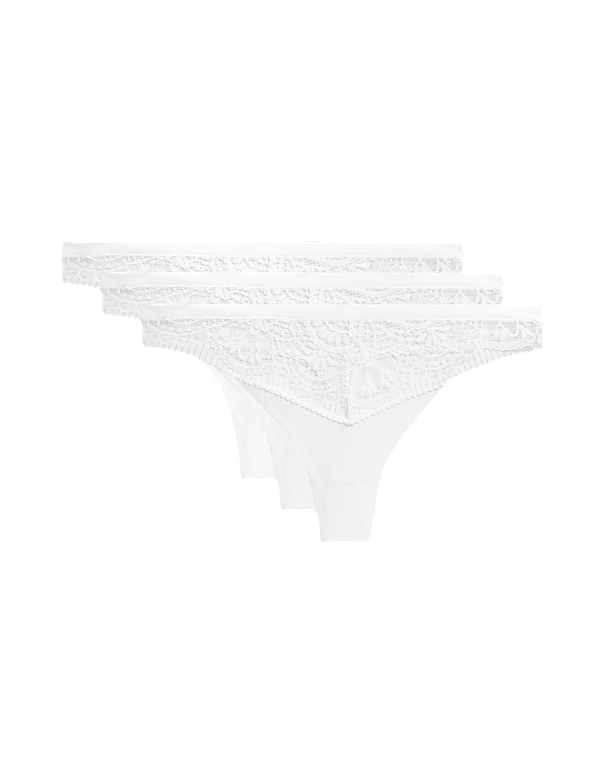 3pk Body Soft™ Lace Thongs