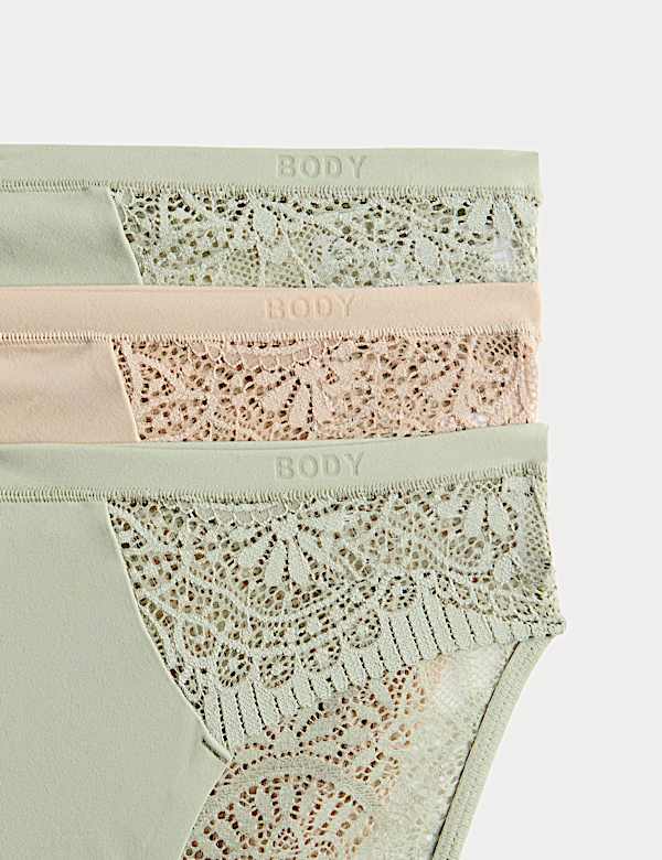 3pk Body Soft&trade; High Leg Knickers