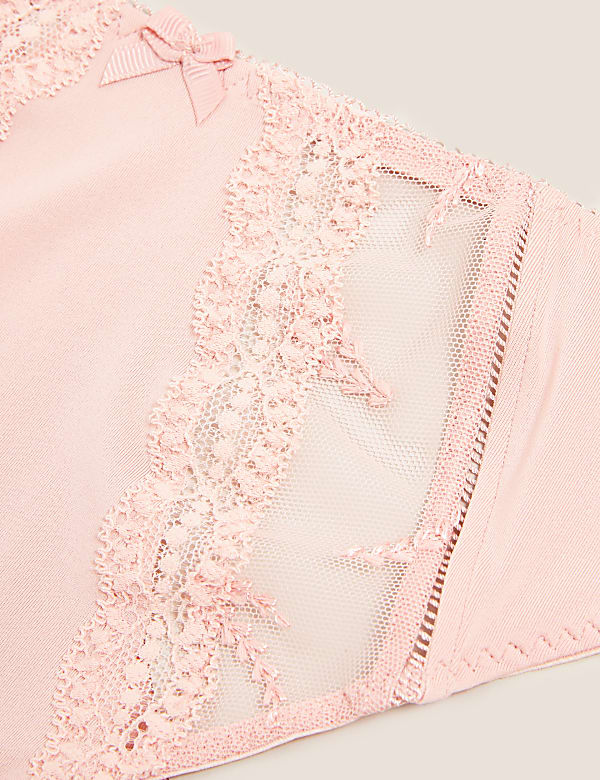 5pk Embroidered High Leg Knickers