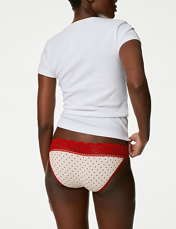 Pack of 5 Printed Lace Trim Knickers
