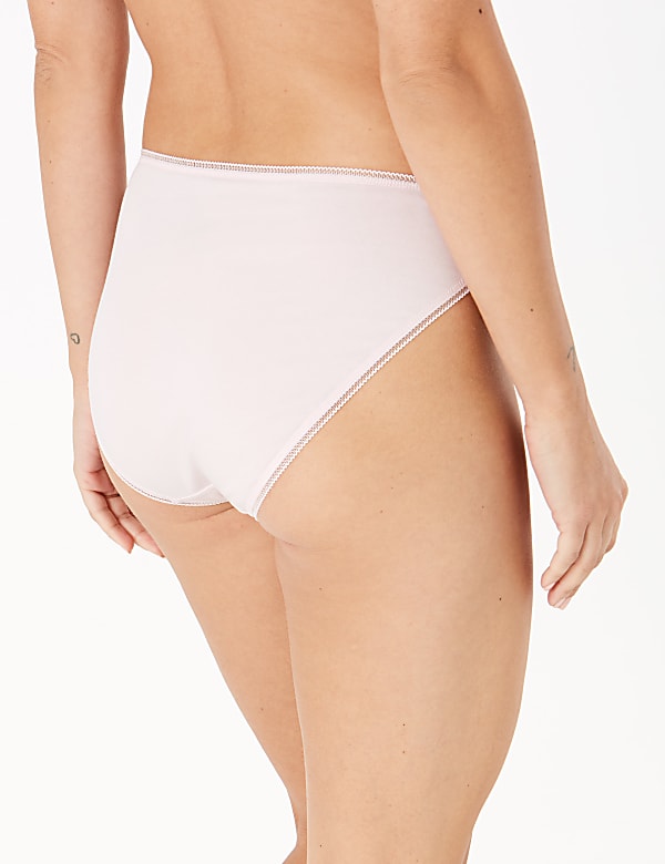 5pk Cotton Lycra® High Leg Knickers