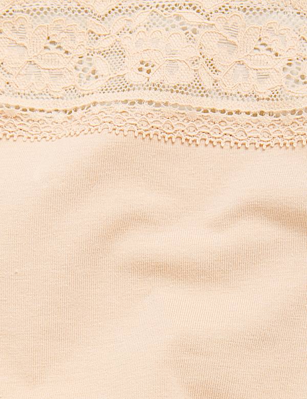 5pk Cotton Lycra® & Lace Full Briefs
