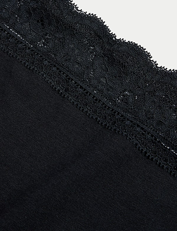 5pk Cotton Lycra® & Lace Full Briefs