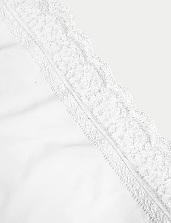 5pk Cotton Lycra® & Lace Full Briefs