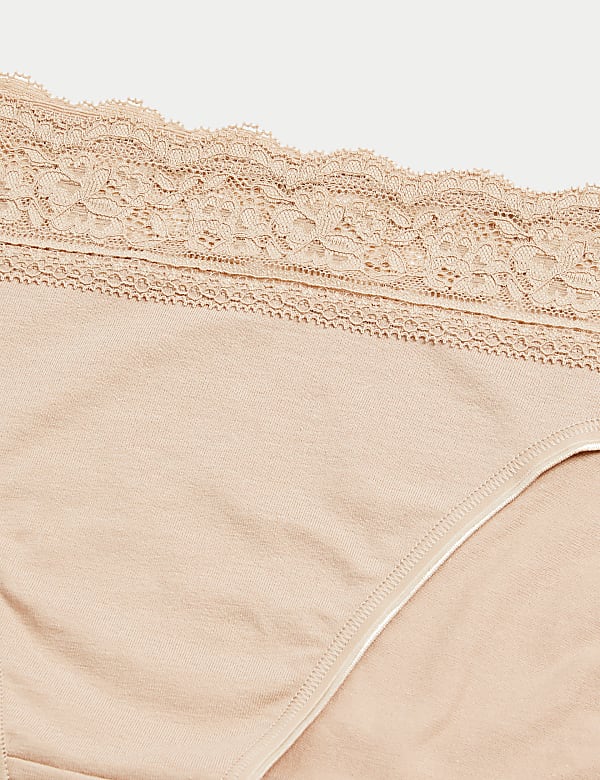 5pk Cotton Lycra® & Lace Knickers