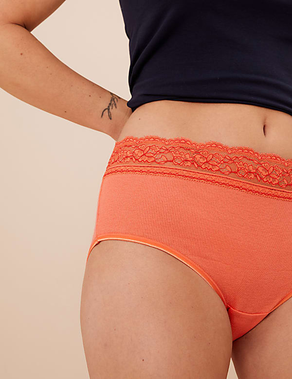 5pk Cotton & Lace High Rise Shorts