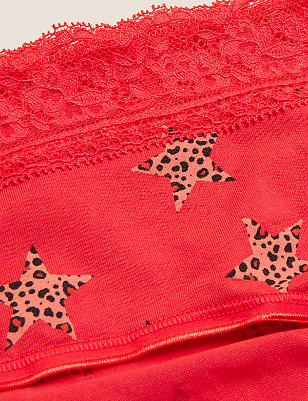 5pk Cotton & Lace High Rise Shorts