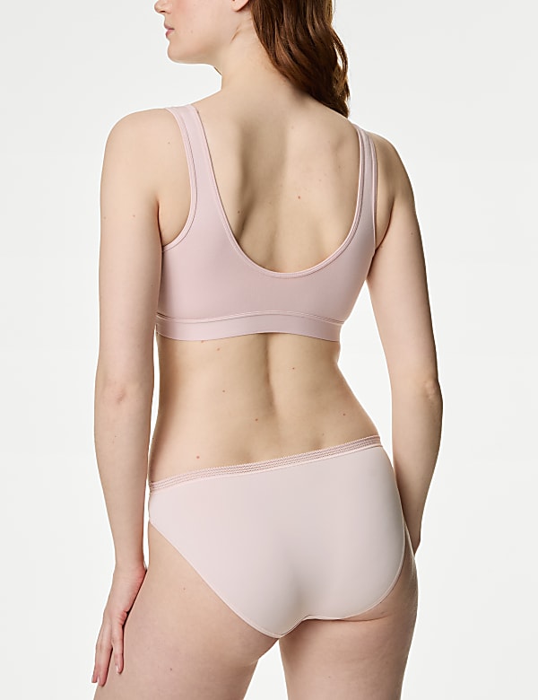 4pk Microfibre High Leg Knickers