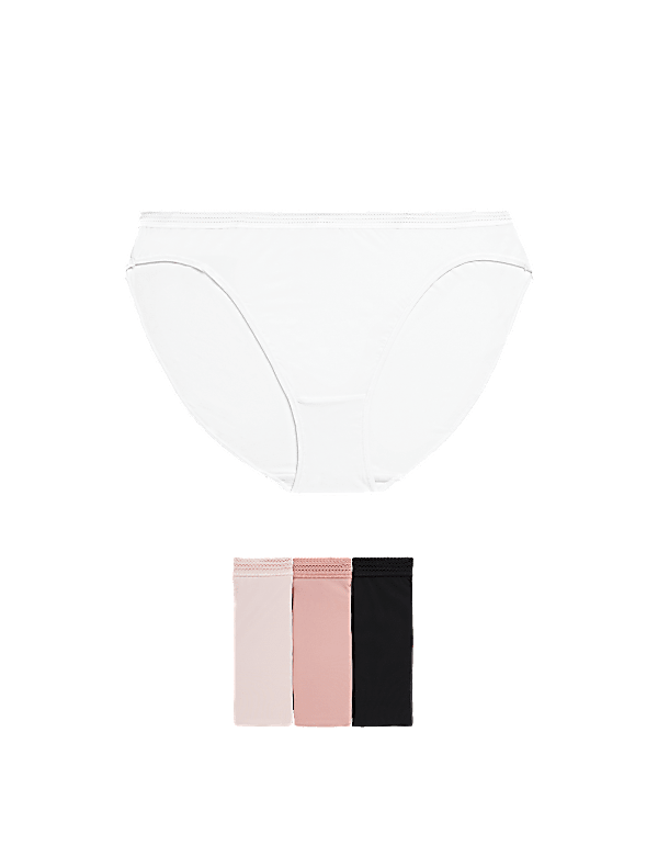 4pk Microfibre High Leg Knickers