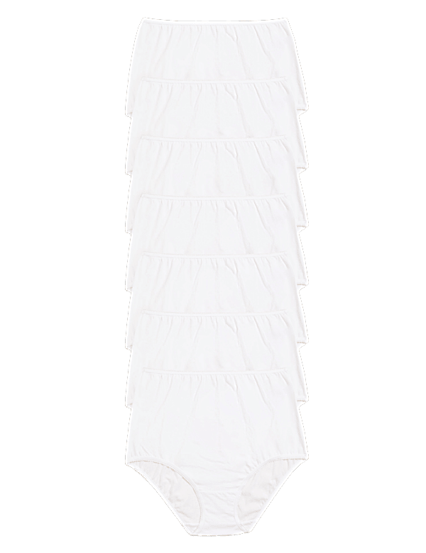 7pk Pure Cotton High Rise Full Briefs