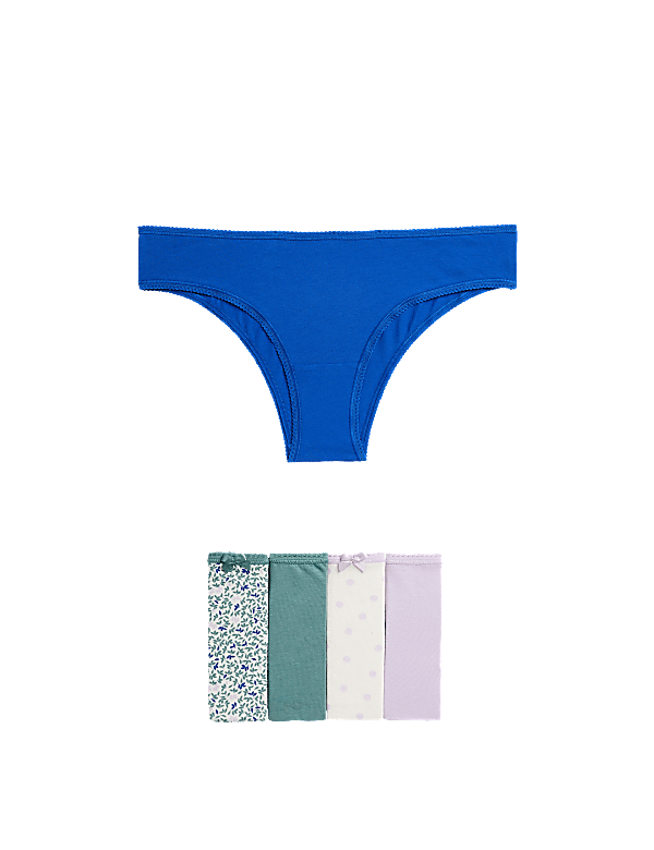 5pk Cotton Lycra™ Brazilian Knickers