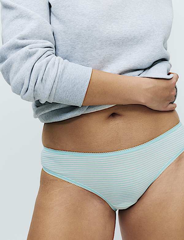 5pk Cotton Lycra™ Brazilian Knickers