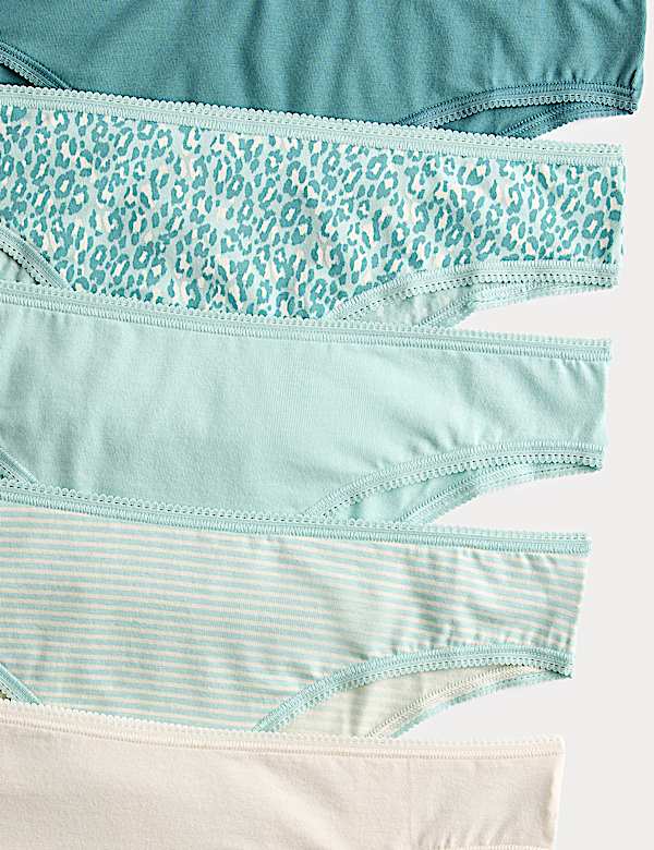 5pk Cotton Lycra™ Brazilian Knickers