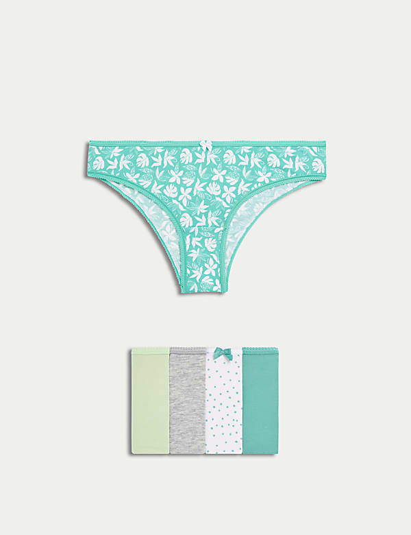 5pk Cotton Lycra™ Brazilian Knickers