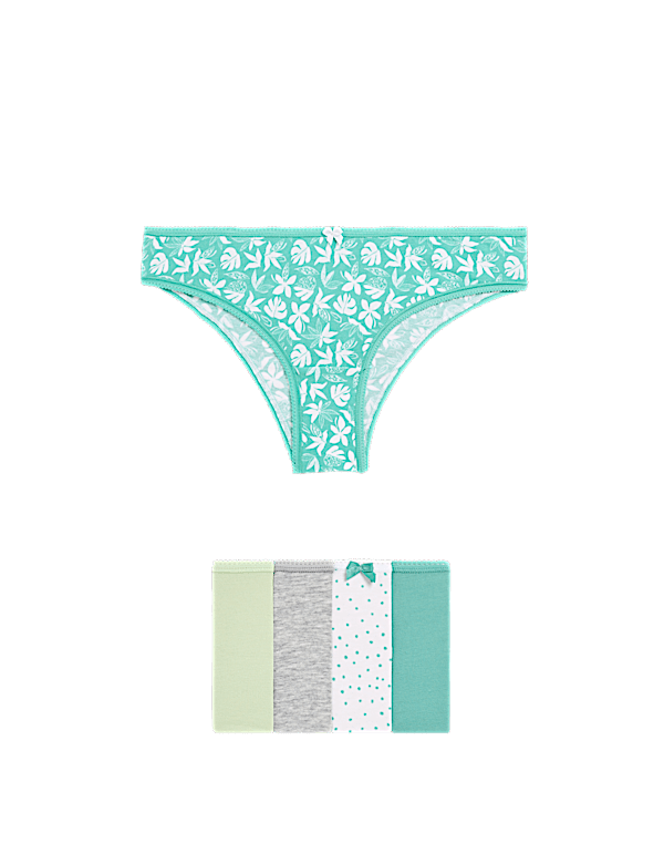 5pk Cotton Lycra™ Brazilian Knickers