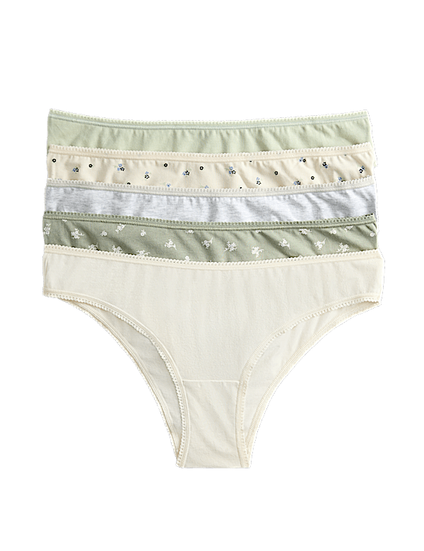 5pk Cotton Lycra™ Brazilian Knickers