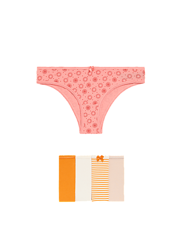 5pk Cotton Lycra™ Brazilian Knickers