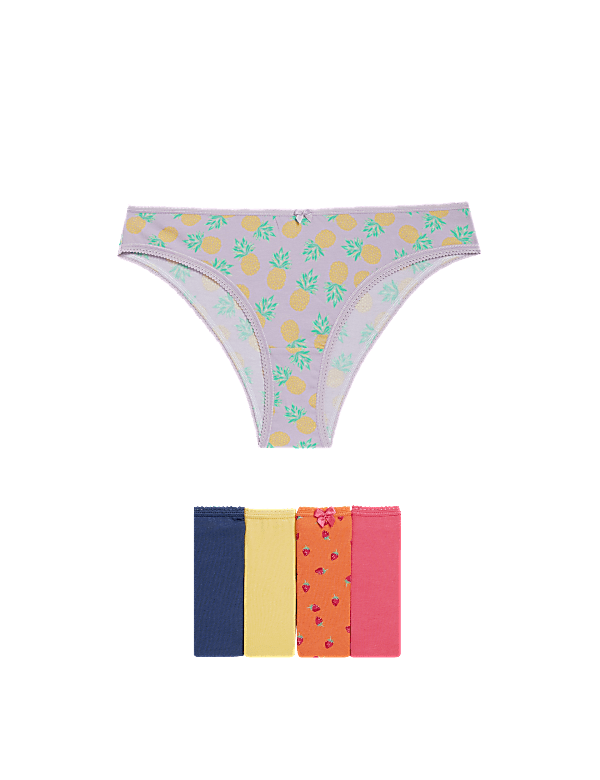 5pk Cotton Lycra™ Brazilian Knickers