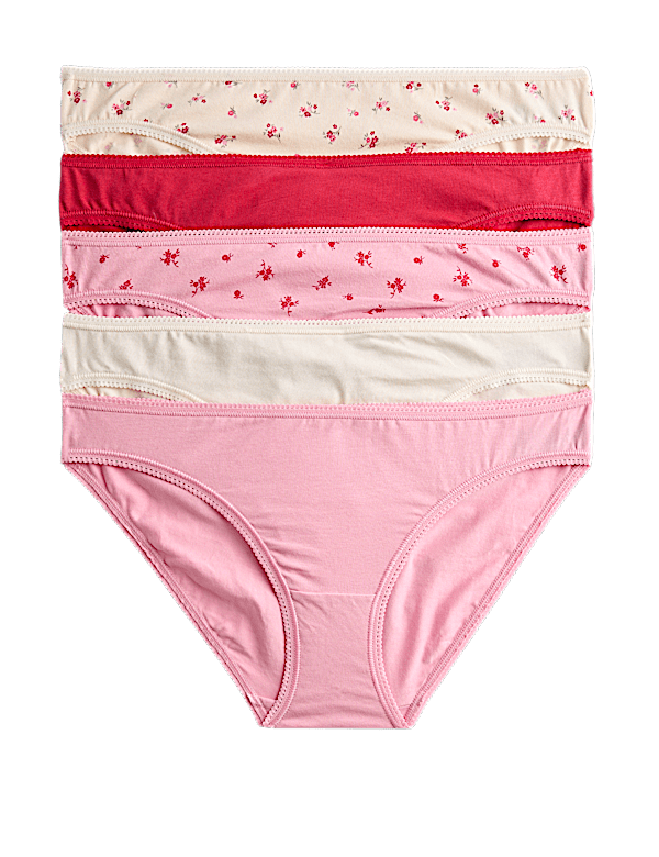 5pk Cotton Lycra™ Bikini Knickers