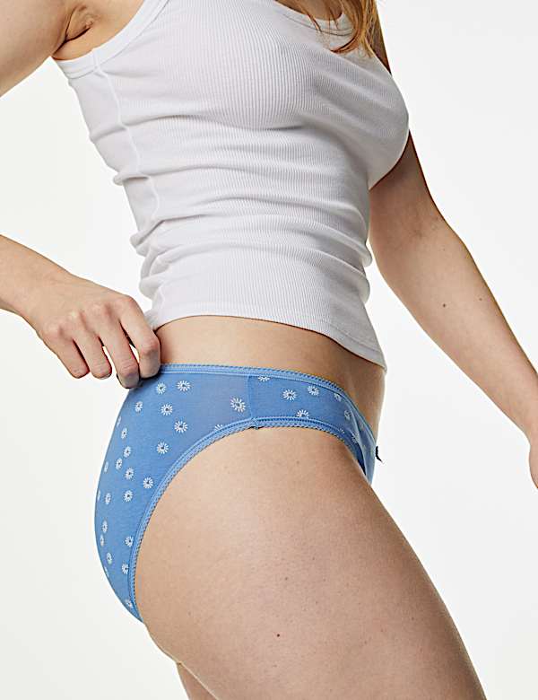 5pk Cotton Lycra&trade; Bikini Knickers
