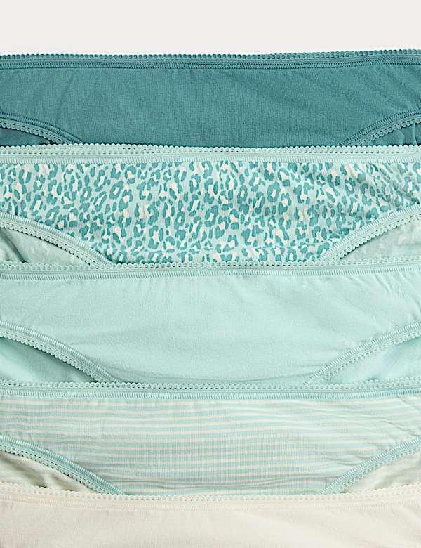 5pk Cotton Lycra&trade; Bikini Knickers