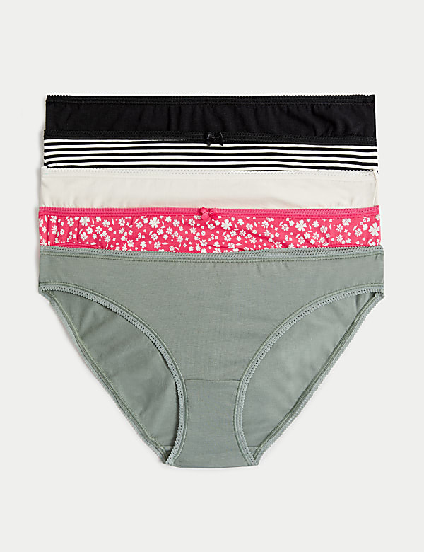 5pk Cotton Lycra™ Bikini Knickers