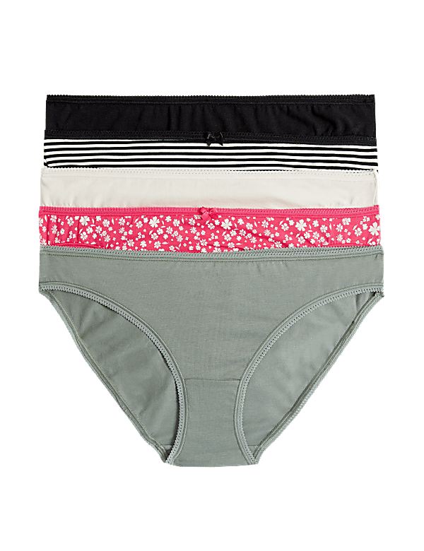 5pk Cotton Lycra™ Bikini Knickers
