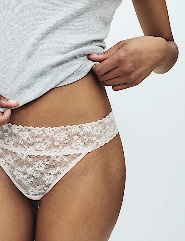 3 Pack Floral Lace Thongs - SE