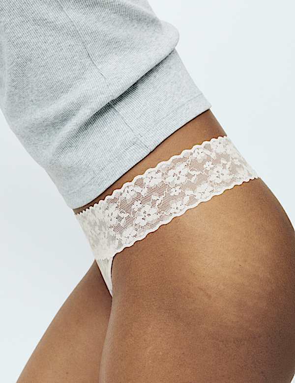 3 Pack Floral Lace Thongs - SE